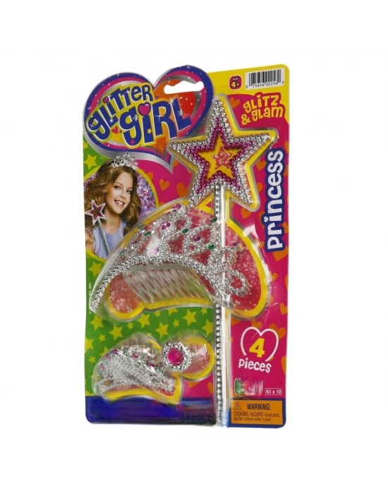 S01002256 KOKOŞ SET TAÇ/ASA SİMLİ 4PRÇ KRTL