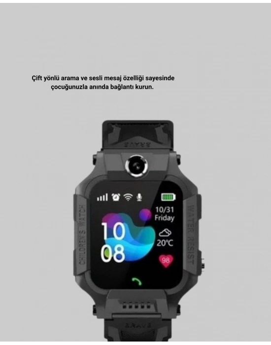 S10 Akıllı Çocuk Saati SİYAH