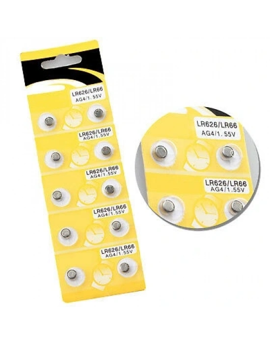 Saat Pili - Düğme Pil 10lu Paket Lr626-lr66 Ag4-1.55v