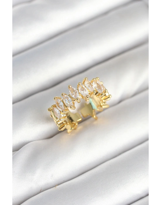 Pirinç Arpa Baget Zirkon Taşlı Kadın Yüzük