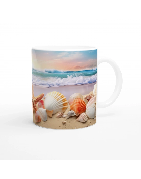 Sabah Işığında Kabuklar Kupa Bardak