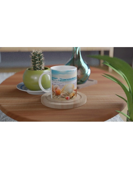 Sabah Işığında Kabuklar Kupa Bardak