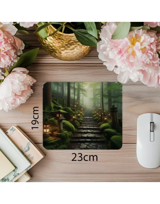 Sabah Sisi Altında Tapınak Yolu Mousepad - 19x23 cm 2 mm Dikdörtgen İthal Baskılı Mouse Pad