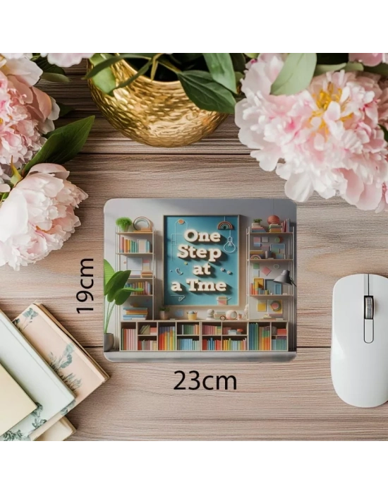 Sabırla İlerleyenler İçin Mousepad – Canlı Tasarım - 19x23 cm 2 mm Dikdörtgen İthal Baskılı Mouse Pad