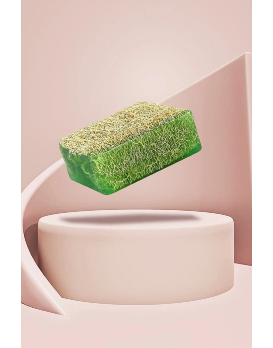 Sabun Saklama Çantalı Kabak Lifli Aloe Vera Sabunu