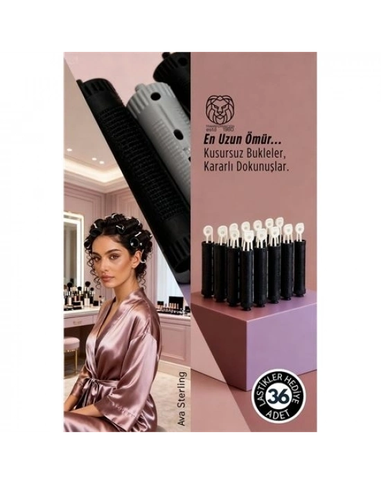 ® Saç Bigudisi - 36lı Saç Bukle Şekillendirme Seti - Lastikli - Ömürlük Şekillendirme
