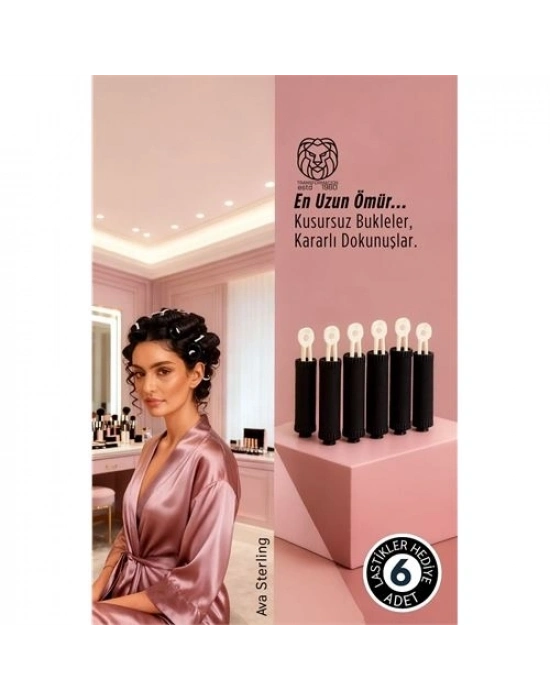 ® Saç Bigudisi - 6lı Saç Bukle Şekillendirme Seti - Lastikli - Ömürlük Şekillendirme