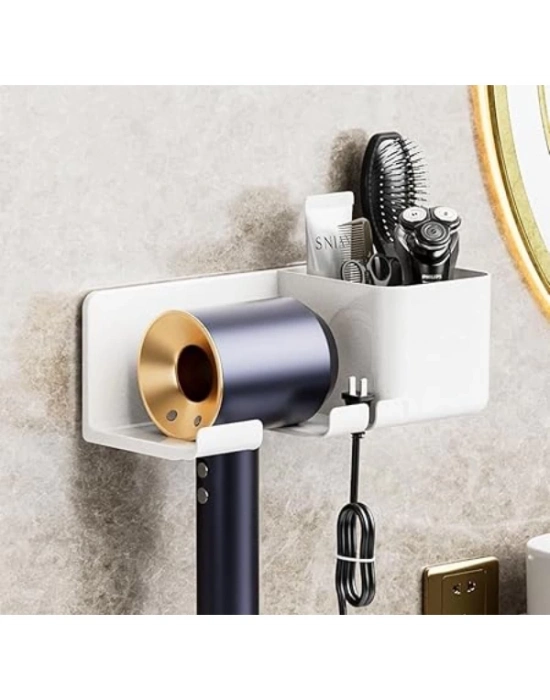 Saç Kurutma Makinesi ve Eşya Düzenleyici Beyaz Renk