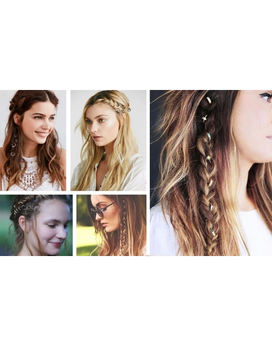 Saç Piercingi - Saç Yüzüğü - Gold