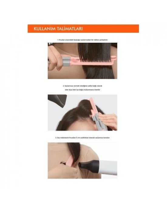 Saçlara Hacim Veren Kolay Şekillendirme Fırçası