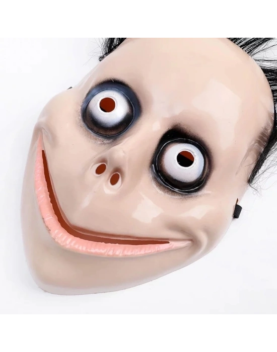 Saçlı Momo Korku Maskesi 24x16 cm