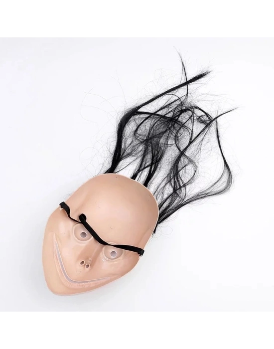 Saçlı Momo Korku Maskesi 24x16 cm