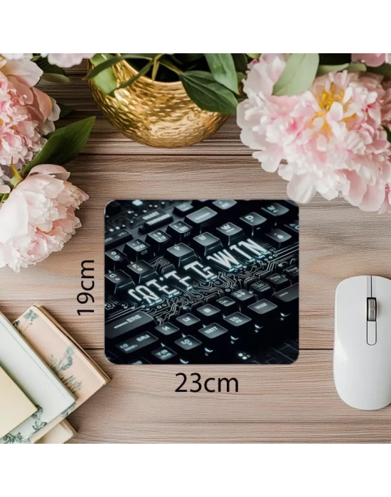 Sade Ama Etkili Kodcu Mouse Pad Tasarımı - 19x23 cm 2 mm Dikdörtgen İthal Baskılı Mouse Pad