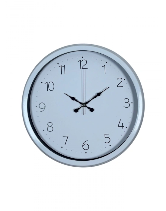 ® Sade Tasarım Beyaz 40 Cm Metal Standart Duvar Saati