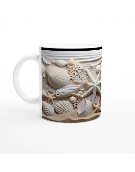 Sahil Kumundaki Deniz Hazineleri Kupa Bardak