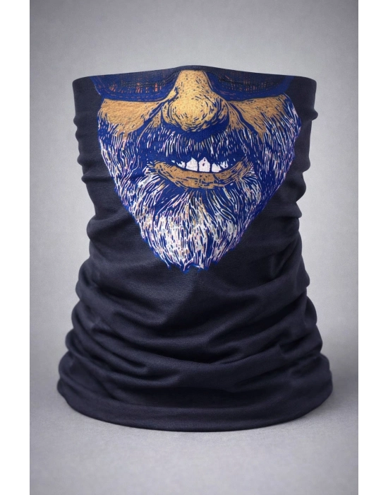 Sakallı Yüz Desenli Baf Buff – Çok Amaçlı Boyunluk & Maske 1 No