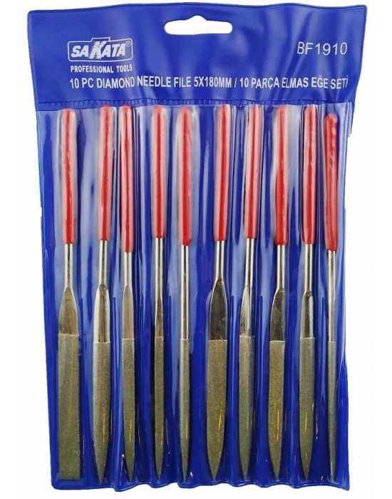 ® Sakata 19105 Elmas Eğe Takımı 10 Parça 5X180 mm