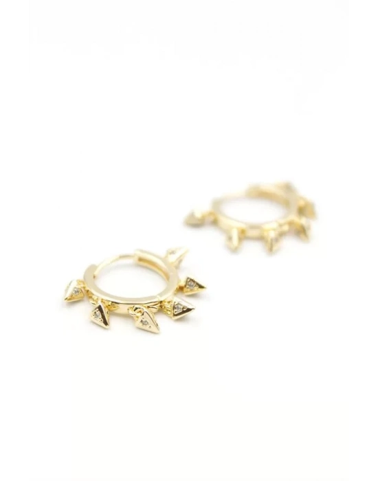 Sallantılı Halka Küpe - Altın