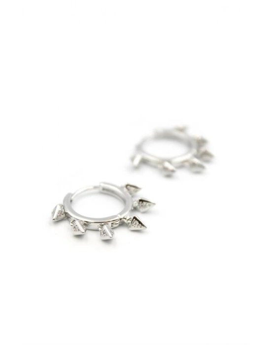 Sallantılı Halka Küpe - Gümüş