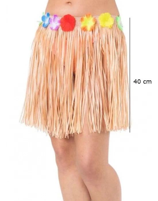 Saman Renk Püsküllü Hawaii Luau Hula Etek