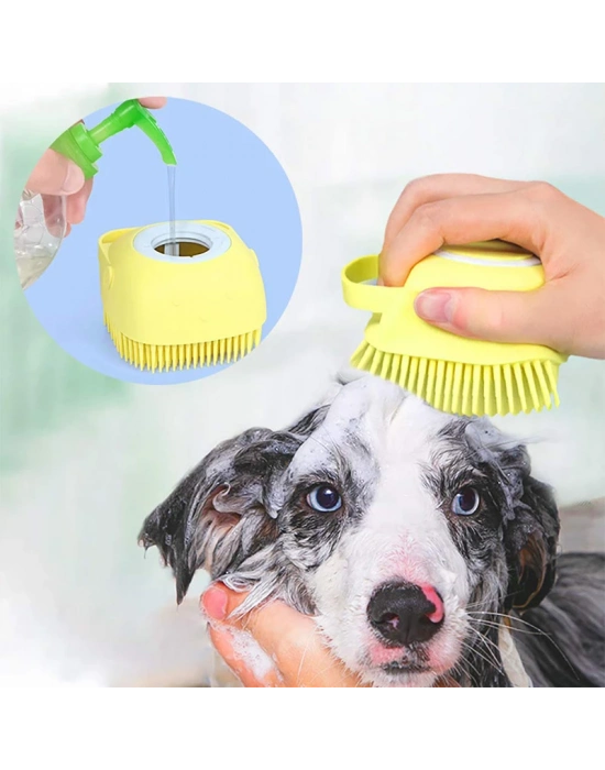 Şampuan Hazneli Kedi Köpek Yıkama Kesesi