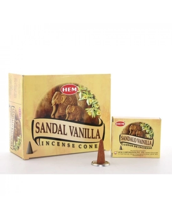 Sandal Vanilla Aromalı Konik Tütsü