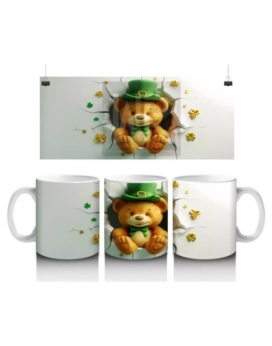 Şans Getiren Şapkalı Ayıcık – Baskılı Kahve Kupası