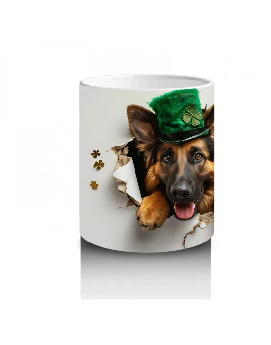 Şans Getiren Şapkalı Corgi Köpek - Baskılı Kahve Kupası