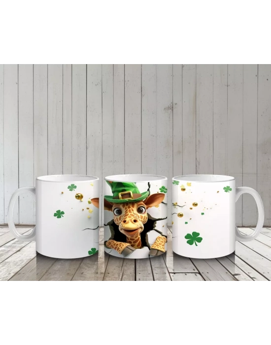 Şans Getiren Şapkalı Zürafa – Baskılı Kahve Kupası