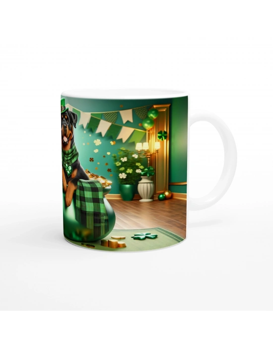 Şansın Koruyucusu Rottweiler Temalı Baskılı Kupa Bardak