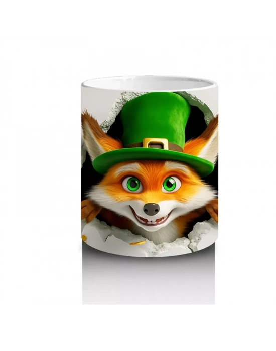 Şanslı Şapkalı Sevimli Tilki – Baskılı Kahve Kupası