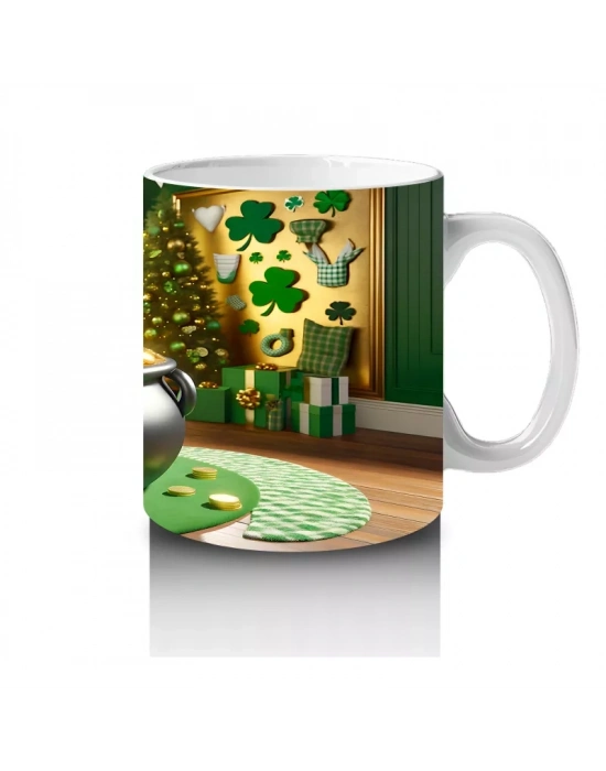 Şapkalı Köpek ve Altın Kazanı – Baskılı Kahve Kupası