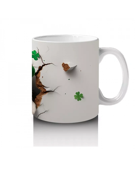 Şapkalı Köpek ve Bahar Yaprakları – Baskılı Kahve Kupası