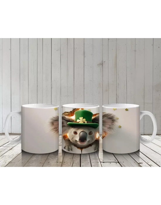 Şapkalı Sevimli Koala – Baskılı Kahve Kupası