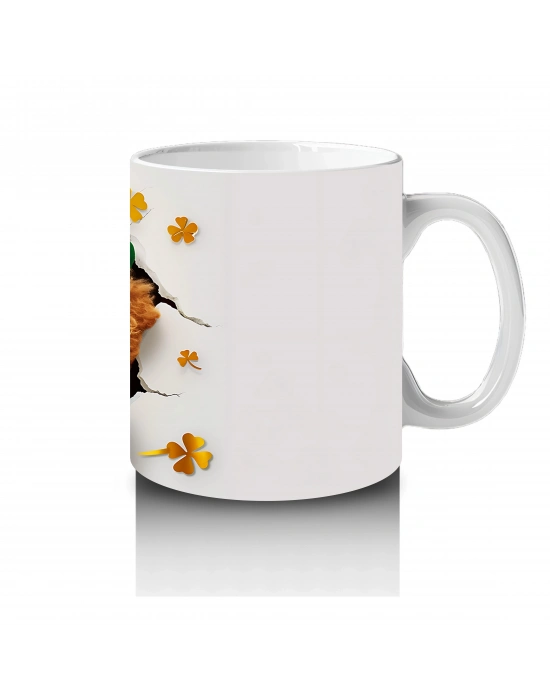 Şapkalı Sevimli Toy Poddle – Baskılı Kahve Kupası