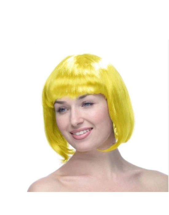 Sarı Küt Peruk Saç