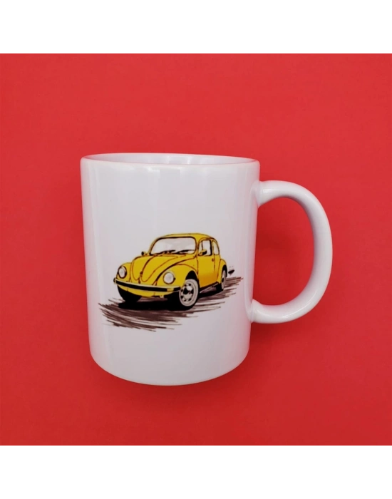 Sarı Vosvos Tasarım Kupa Bardak