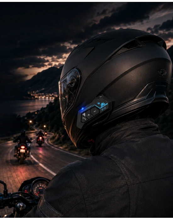 Şarjlı Bluetooth Kask Kulaklığı Navigasyon ve Müzik Destekli