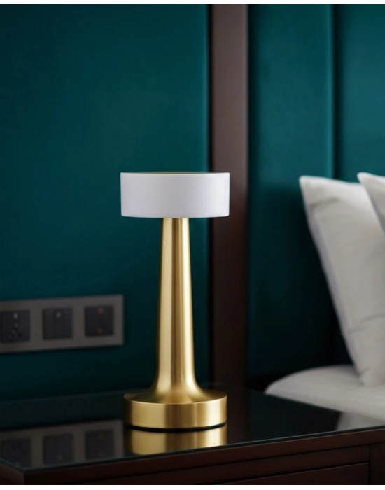 ® Şarjlı Dokunmatik LED Masa Lambası 3 Renk Dimmer Özellikli