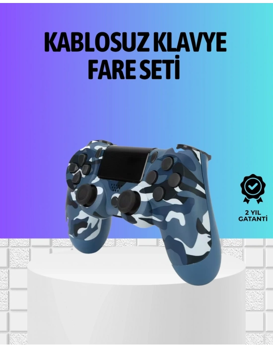 Şarjlı Kablosuz PS4 Oyun Kolu Titreşimli Hassas Kontrol