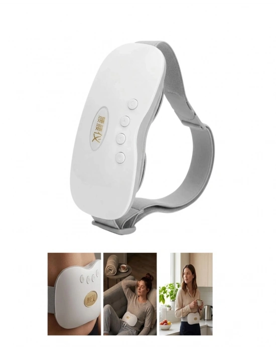 ® Şarjlı Kızılötesi Isı Terapili Titreşimli Bel ve Rahim Destek Kemeri USB 45-50 Derece Ayarlı