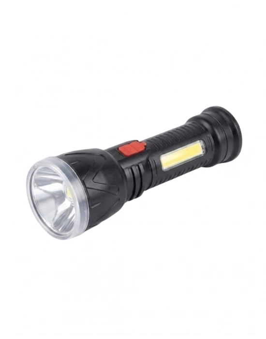 Şarjlı LED El Feneri 9 LED Güçlü Işık ve 4 Modlu Kullanım