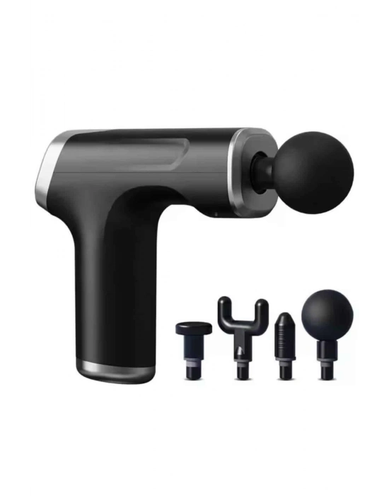 ® Şarjlı Masaj Tabancası 4 Başlıklı Mini Masaj Tabancası ve Masaj Aleti