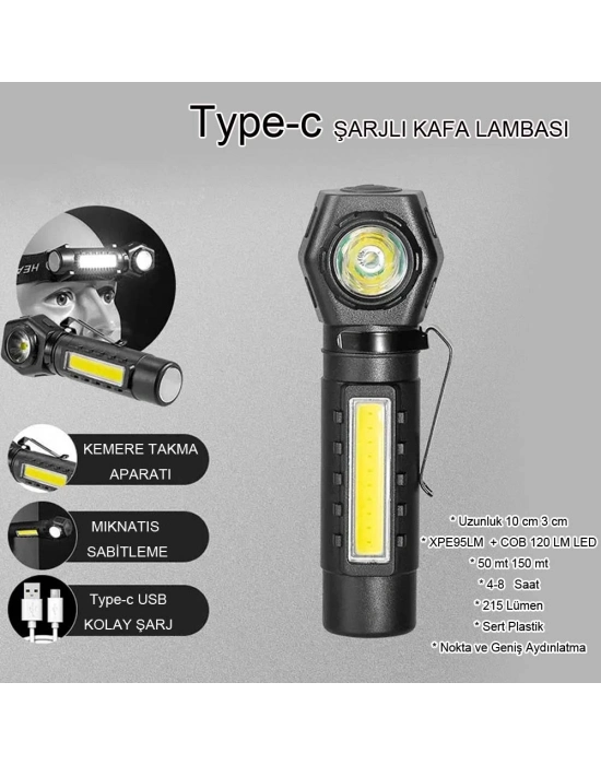 Şarjlı Mıktanıslı Kafa Lambasi Wt-621