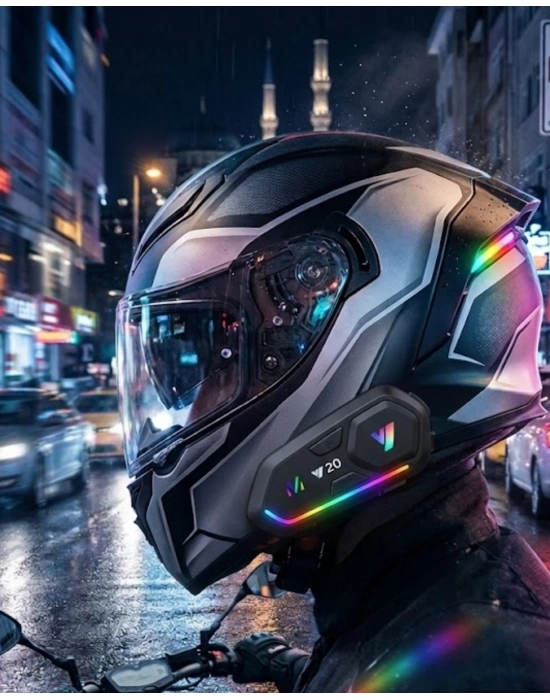Şarjlı Motosiklet Kask Intercom Kulaklık Bluetooth 5.3 Teknolojisi