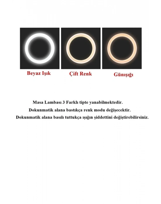 Şarjlı Sarı Ve Beyaz Renk Masa Lambasi Wt-005