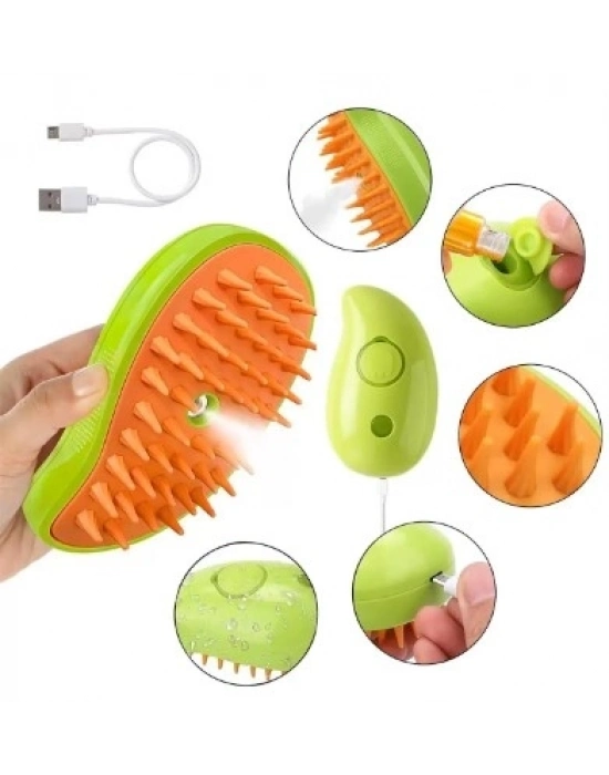 ® Şarjlı Soğuk Buharlı Kedi Köpek Fırçası Tarağı