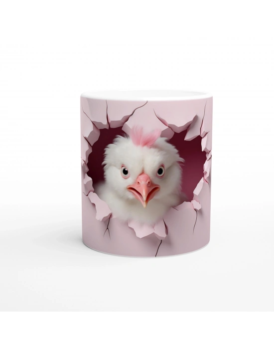 Şaşkın Tavuk Temalı Baskılı Kupa Bardak