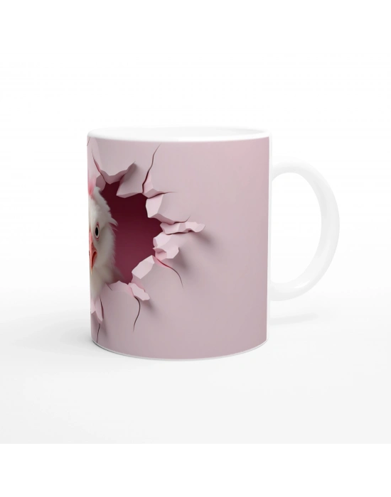 Şaşkın Tavuk Temalı Baskılı Kupa Bardak