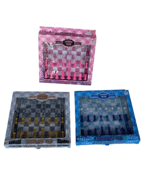 SATRANC GRI PEMBE MAVI